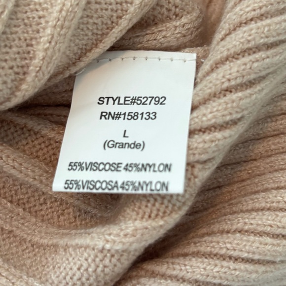 Staccato Ribbed Tan Sweater - Picture 2 of 4